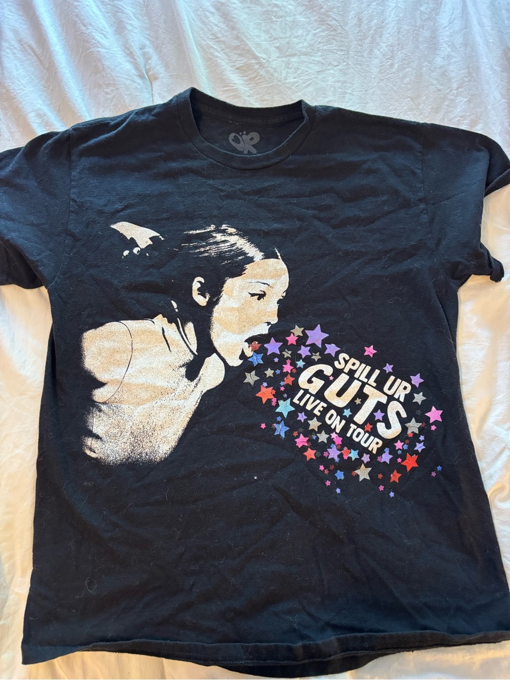 Black 'Spill Up Guts Live On Tour' Graphic Tee